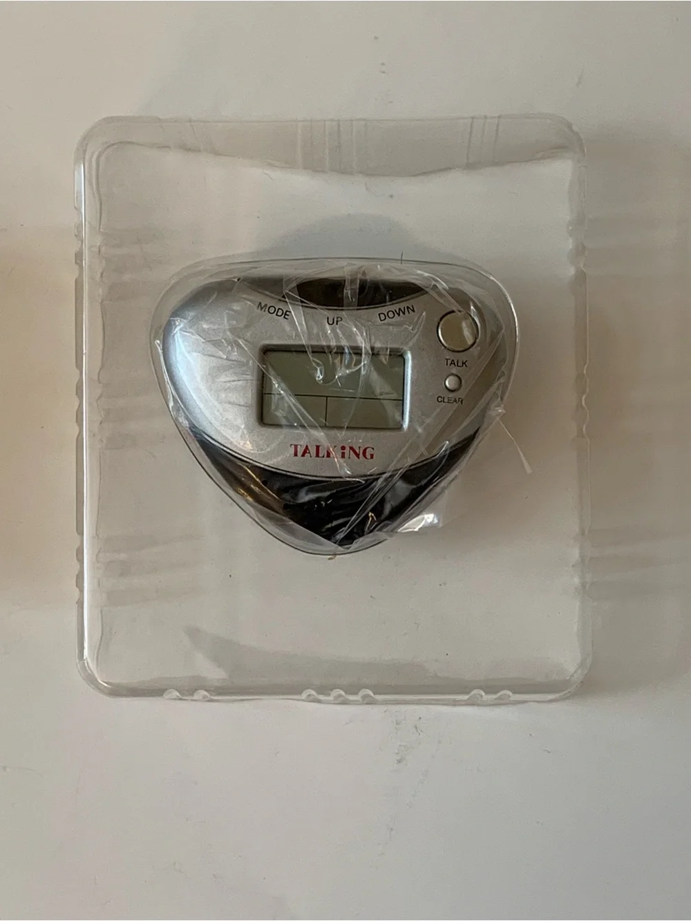Vintage Talking Pedometer MSR #5909 Heart-Shaped - New Sealed In Plastic Box